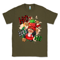 Army Green ho ho ho girl gnome Classic Tee - CowGirlArtShop