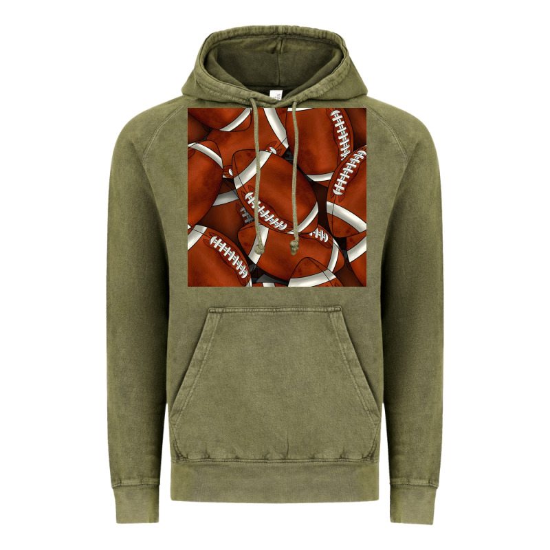 American Football Seamless Pattern Vintage Hoodie by BundleAndBundleShop | Teevron