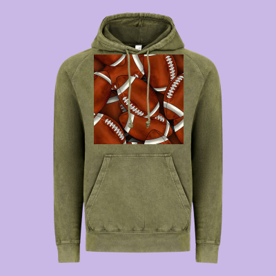 American Football Seamless Pattern Vintage Hoodie Designed By Bundleandbundleshop