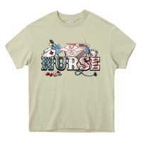Mossy American Nurse 4th of july Heavy Core Tee - HowdyJamesFarm