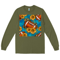 Army Green american football with leopard Long Sleeve Tee - BundleAndBundleShop