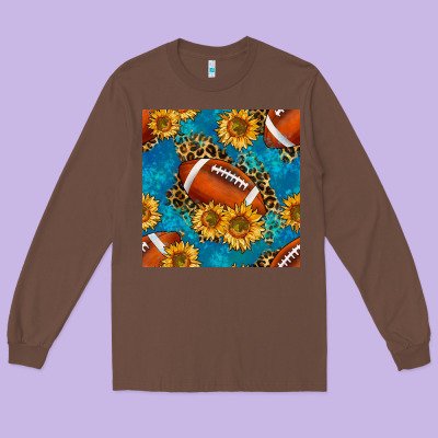 American Football With Leopard Long Sleeve Tee Designed By Bundleandbundleshop