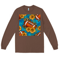 Chestnut american football with leopard Long Sleeve Tee - BundleAndBundleShop