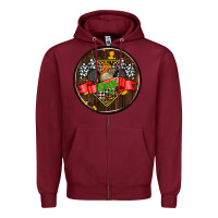 Burgundy race coasters Zipper Hoodie - AdoDesignShop