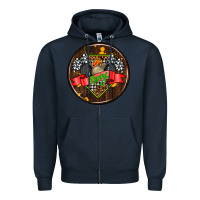 Navy race coasters Zipper Hoodie - AdoDesignShop