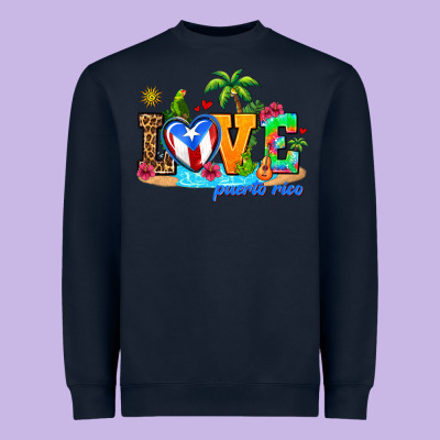Love Puerto Rico Heavyweight Sweatshirt Designed By Adodesignshop