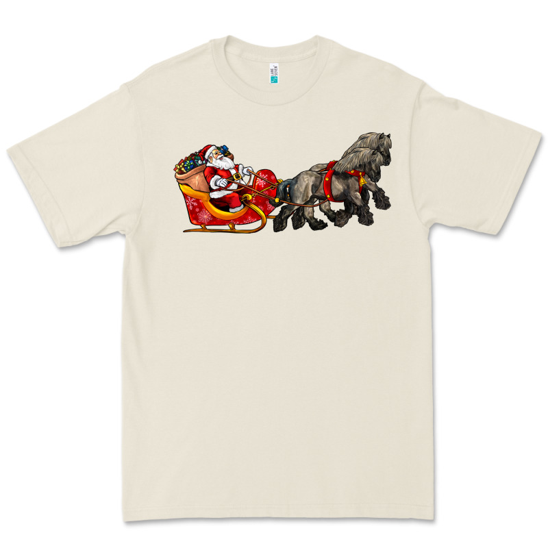 Santa Riding His Sleigh With Gifts Premium Tee by CowGirlArtShop | Teevron