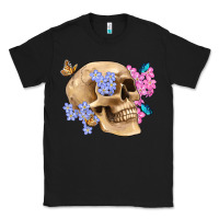 Black skull flora butterfly Classic Tee - Artiststas