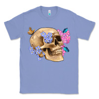 Colony Blue skull flora butterfly Classic Tee - Artiststas