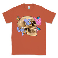 Copper skull flora butterfly Classic Tee - Artiststas