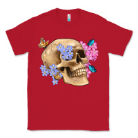 Red skull flora butterfly Classic Tee - Artiststas