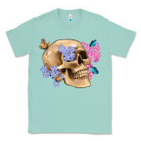 Seafoam skull flora butterfly Classic Tee - Artiststas