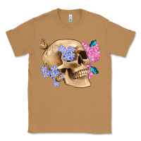 Toasted Coconut skull flora butterfly Classic Tee - Artiststas