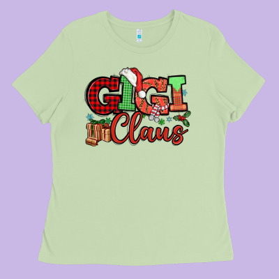 Gigi Claus Christmas Mother's Day Ladies Tee Designed By Howdyjamesfarm