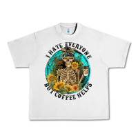 Lunar Rock I Hate Everyone But Coffee Helps Urban Heavy Tee - FaDigitalArtStudio