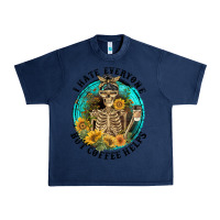 Navy I Hate Everyone But Coffee Helps Urban Heavy Tee - FaDigitalArtStudio