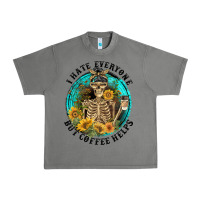 Tornado I Hate Everyone But Coffee Helps Urban Heavy Tee - FaDigitalArtStudio