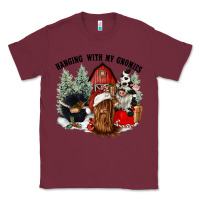 Burgundy hanging with my gnomies Classic Tee - CowGirlArtShop
