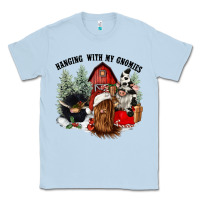 Dusty Blue hanging with my gnomies Classic Tee - CowGirlArtShop