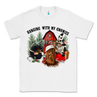White hanging with my gnomies Classic Tee - CowGirlArtShop