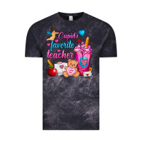 Cloud Black Cupid's Favorite Teacher Valentine's Day Frappe Vintage Tee - FaDigitalArtStudio