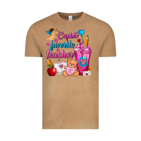 Vintage Camel Cupid's Favorite Teacher Valentine's Day Frappe Vintage Tee - FaDigitalArtStudio