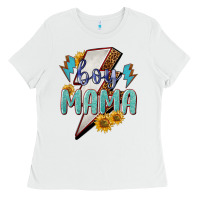 White Boy mama lightning bold mother's day Ladies Tee - HowdyJamesFarm