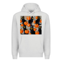 Dove Grey black cat with pumpkins tumbler Premium Hoodie - LillyAllenDesigns
