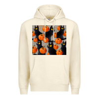 Sandshell black cat with pumpkins tumbler Premium Hoodie - LillyAllenDesigns