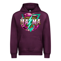 Mauve Wine mama life and thunderbolt Urban Hoodie - JahusDesignShop