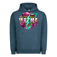 Pigment Midnight Navy mama life and thunderbolt Urban Hoodie - JahusDesignShop