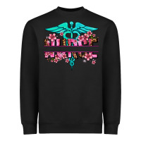 Black floral nurse preview Heavyweight Sweatshirt - AdoDesignShop
