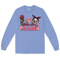 Colony Blue Valentine Babe Valentine's Day Skull Long Sleeve Tee - FaDigitalArtStudio