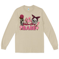 Mushroom Valentine Babe Valentine's Day Skull Long Sleeve Tee - FaDigitalArtStudio