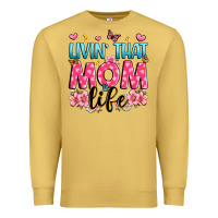 Antique Gold livin' that mom life Premium Sweatshirt - JahusDesignShop