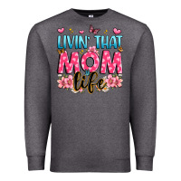 Charcoal Heather livin' that mom life Premium Sweatshirt - JahusDesignShop