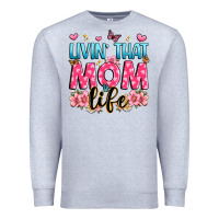 Heather Grey livin' that mom life Premium Sweatshirt - JahusDesignShop