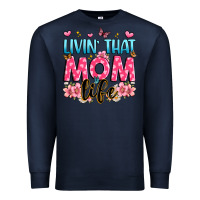 Navy livin' that mom life Premium Sweatshirt - JahusDesignShop