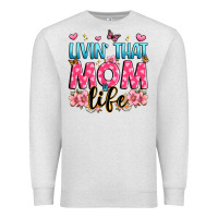 Oatmeal Heather livin' that mom life Premium Sweatshirt - JahusDesignShop