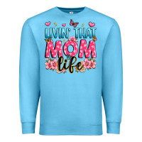 Ocean Blue livin' that mom life Premium Sweatshirt - JahusDesignShop