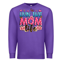 Purple livin' that mom life Premium Sweatshirt - JahusDesignShop