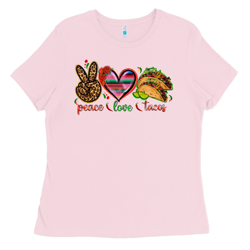 Peace Love Tacos Mexico Ladies Tee by HowdyJamesFarm | Teevron