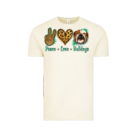 Peace Love Bulldog Vintage Tee | Teevron