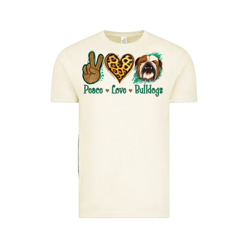 Peace Love Bulldog Vintage Tee by Jasminsmagicworld | Teevron
