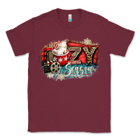 Burgundy cozy season Classic Tee - CowGirlArtShop