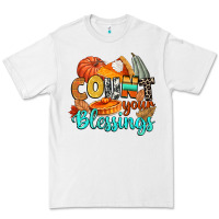 White count your blessings Premium Tee - CowGirlArtShop