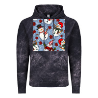 Cloud Black christmas snowman seamless pattern Vintage Hoodie - BundleAndBundleShop