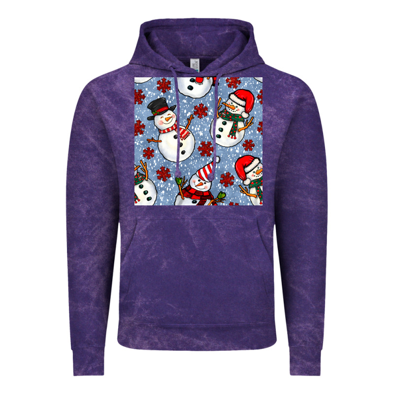 Christmas Snowman Seamless Pattern Vintage Hoodie by BundleAndBundleShop | Teevron