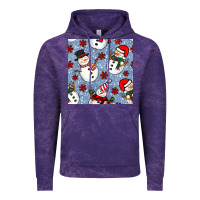 Cloud Purple christmas snowman seamless pattern Vintage Hoodie - BundleAndBundleShop