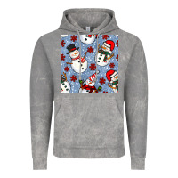 Cloud Rock christmas snowman seamless pattern Vintage Hoodie - BundleAndBundleShop